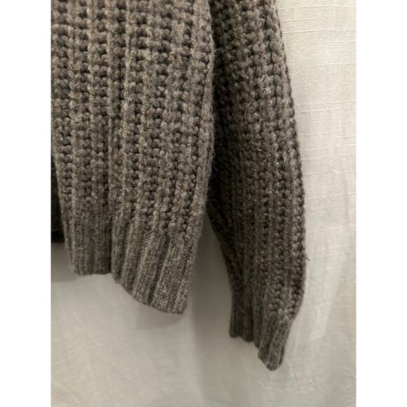 Aerie Womens Gray Knit Mock Turtleneck Sweater Medium Nylon Acrylic Wool blend - Picture 6 of 9